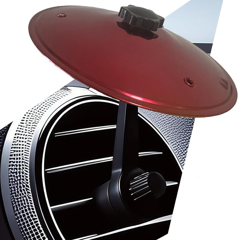 Zerikwon Car Cymbal, Car Crash Cymbal Air Vent - Easy Clip-On Mini Cymbal for Car Dashboard (red) - Image 1